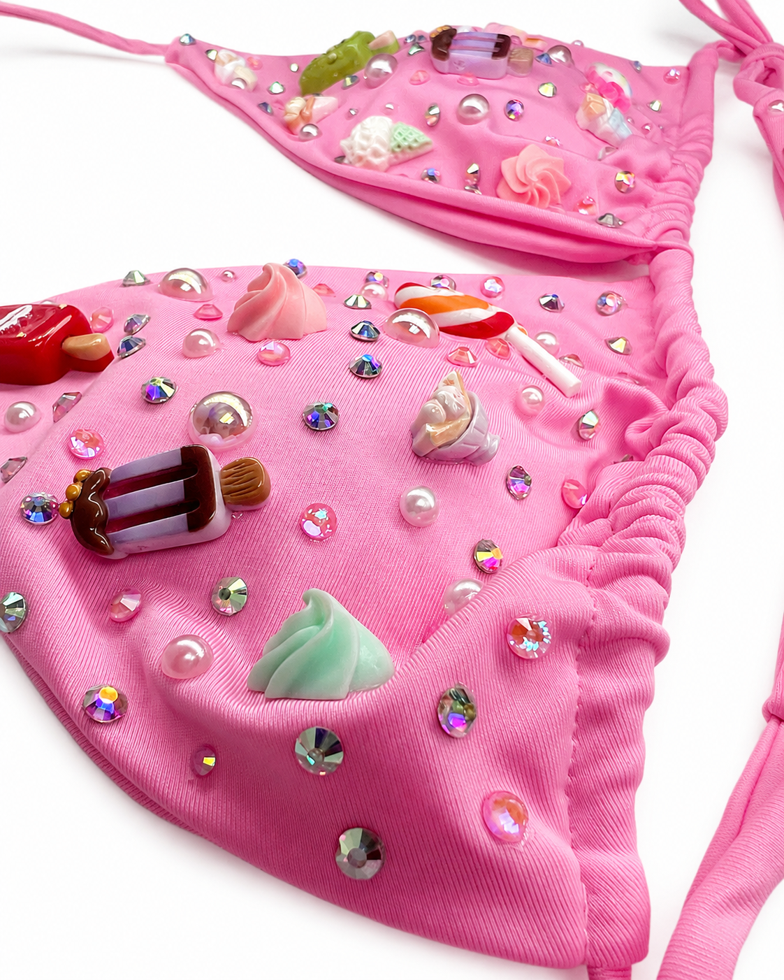 3D Candy Charm and Rhinestone Bikini Set&nbsp