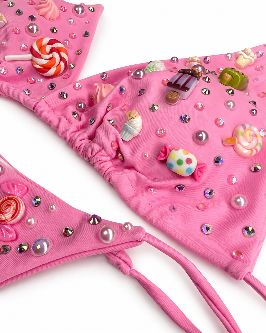 3D Candy Charm and Rhinestone Bikini Set&nbsp