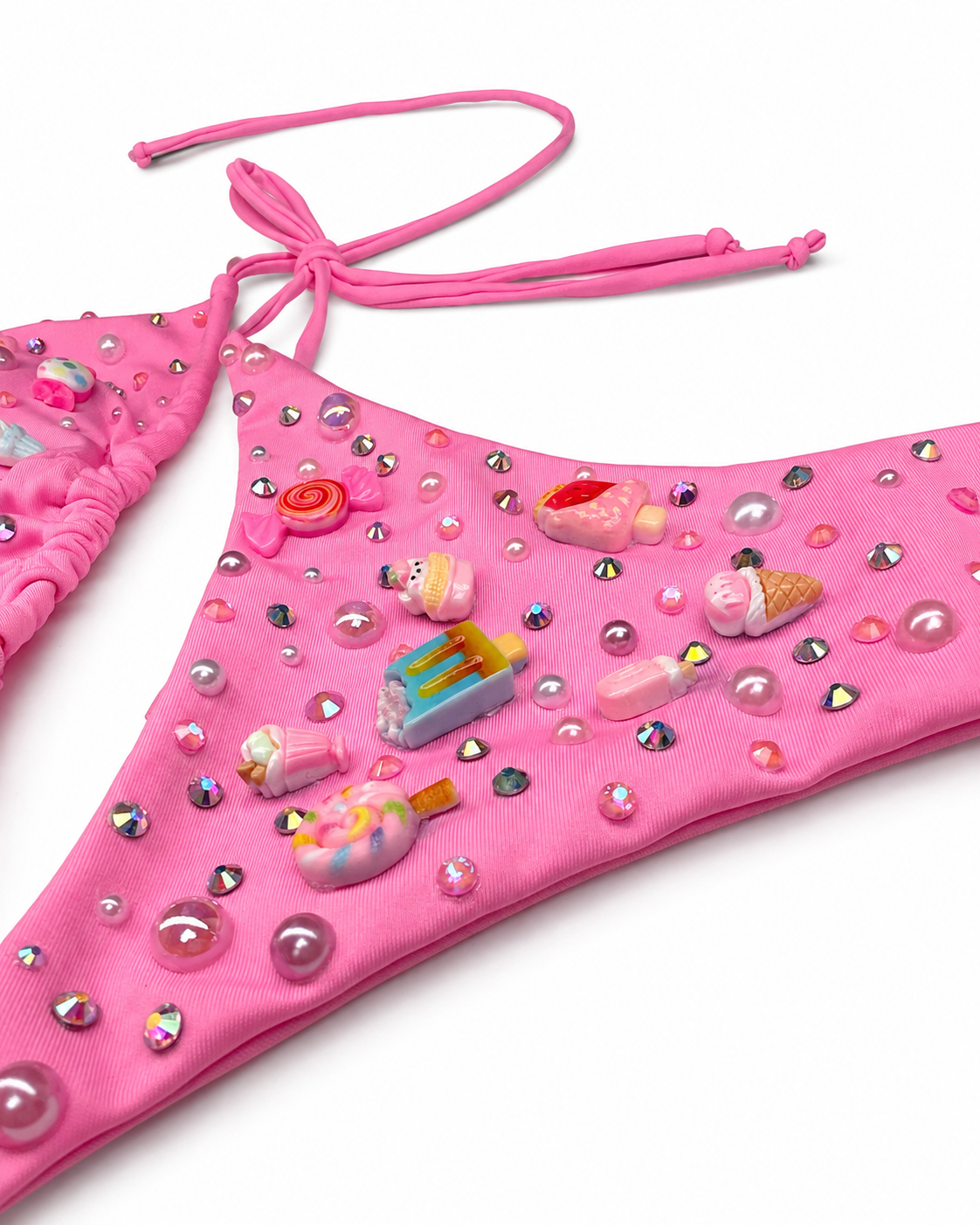 3D Candy Charm and Rhinestone Bikini Set&nbsp
