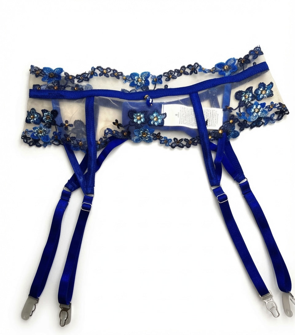 Royal Blue Rhinestone Lingerie set