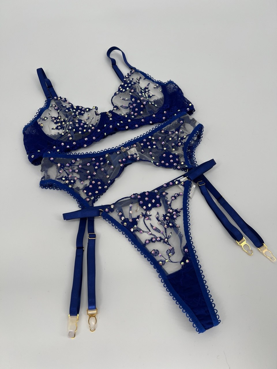 Royal Blue Lace lingerie set