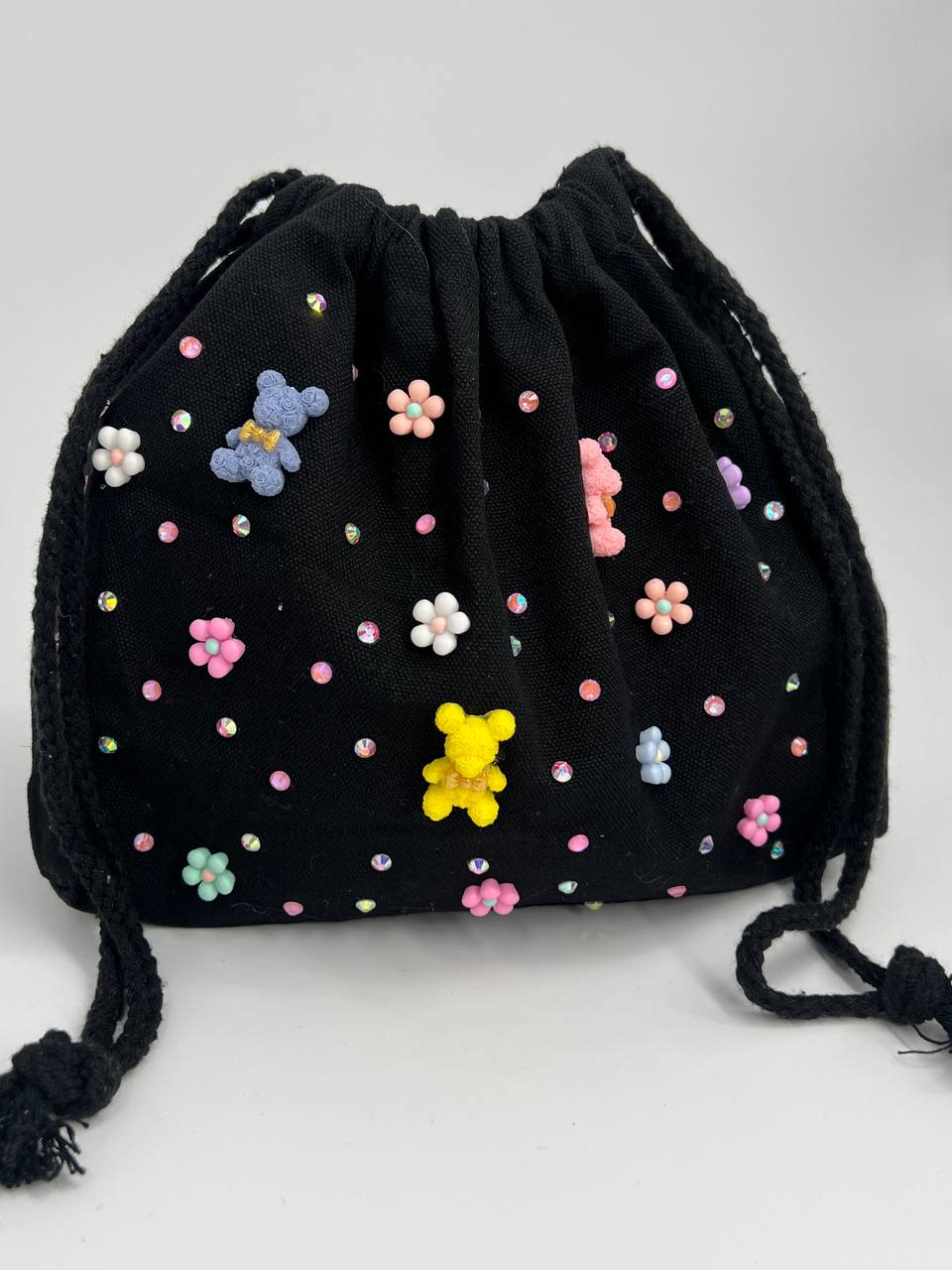 Diva Gleam Drawstring Pouch Handmade Charm