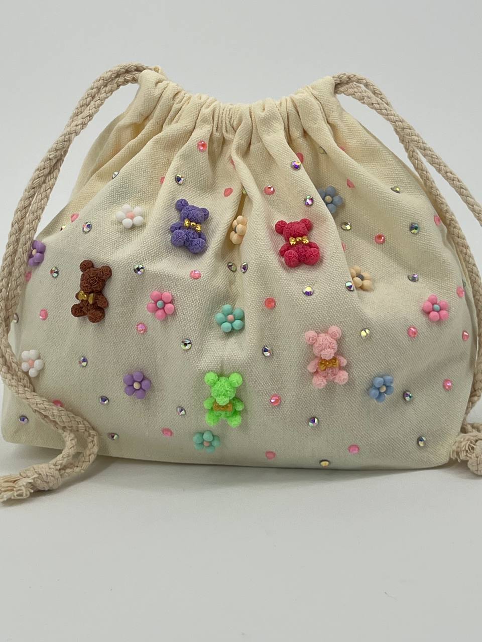 Diva Gleam Drawstring Pouch Handmade Charm
