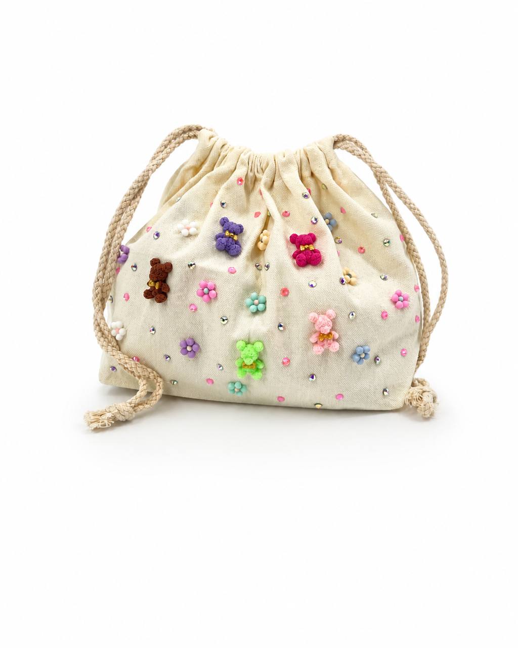 Diva Gleam Drawstring Pouch Handmade Charm